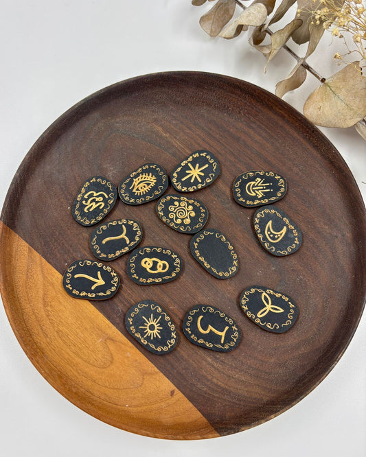 Wood Runes Stone Set