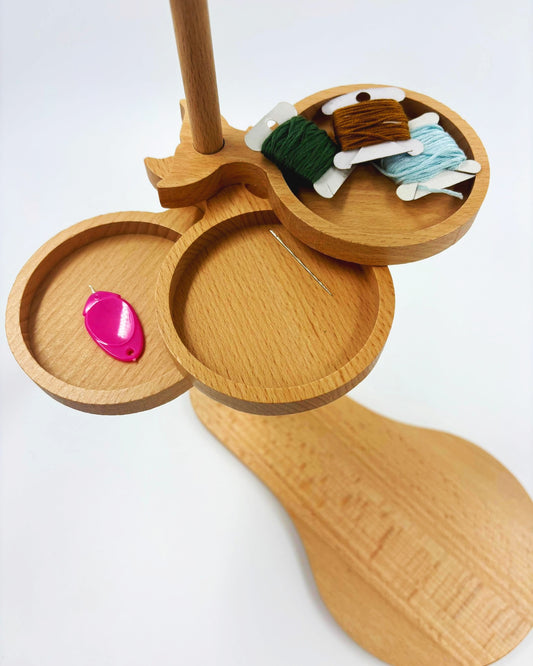 Beech Wood Embroidery Frame with a Rotating Needle Holder