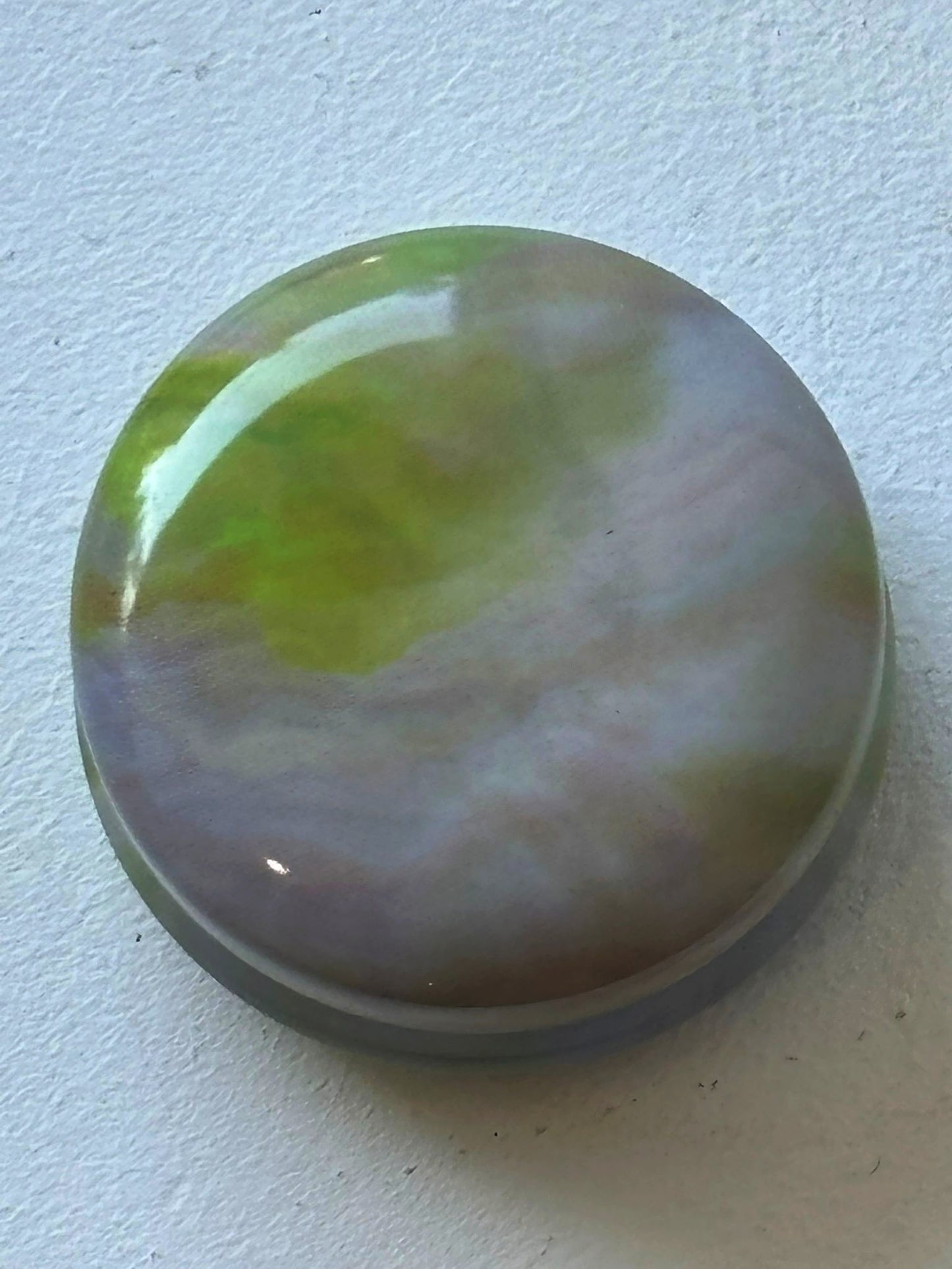 Tiny Round Marbled Metal Box with 8 Stitch Markers