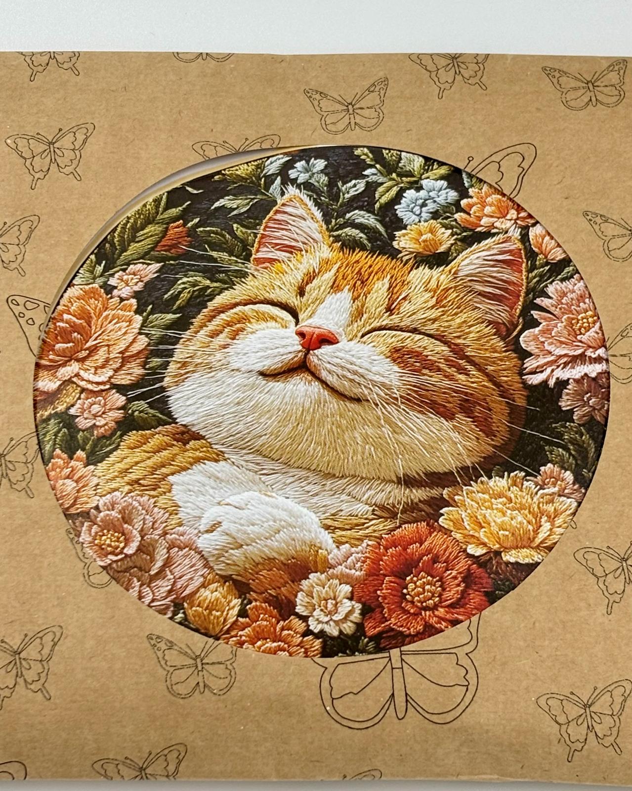 Embroidery Kit Needle Painting - Smiling Cat