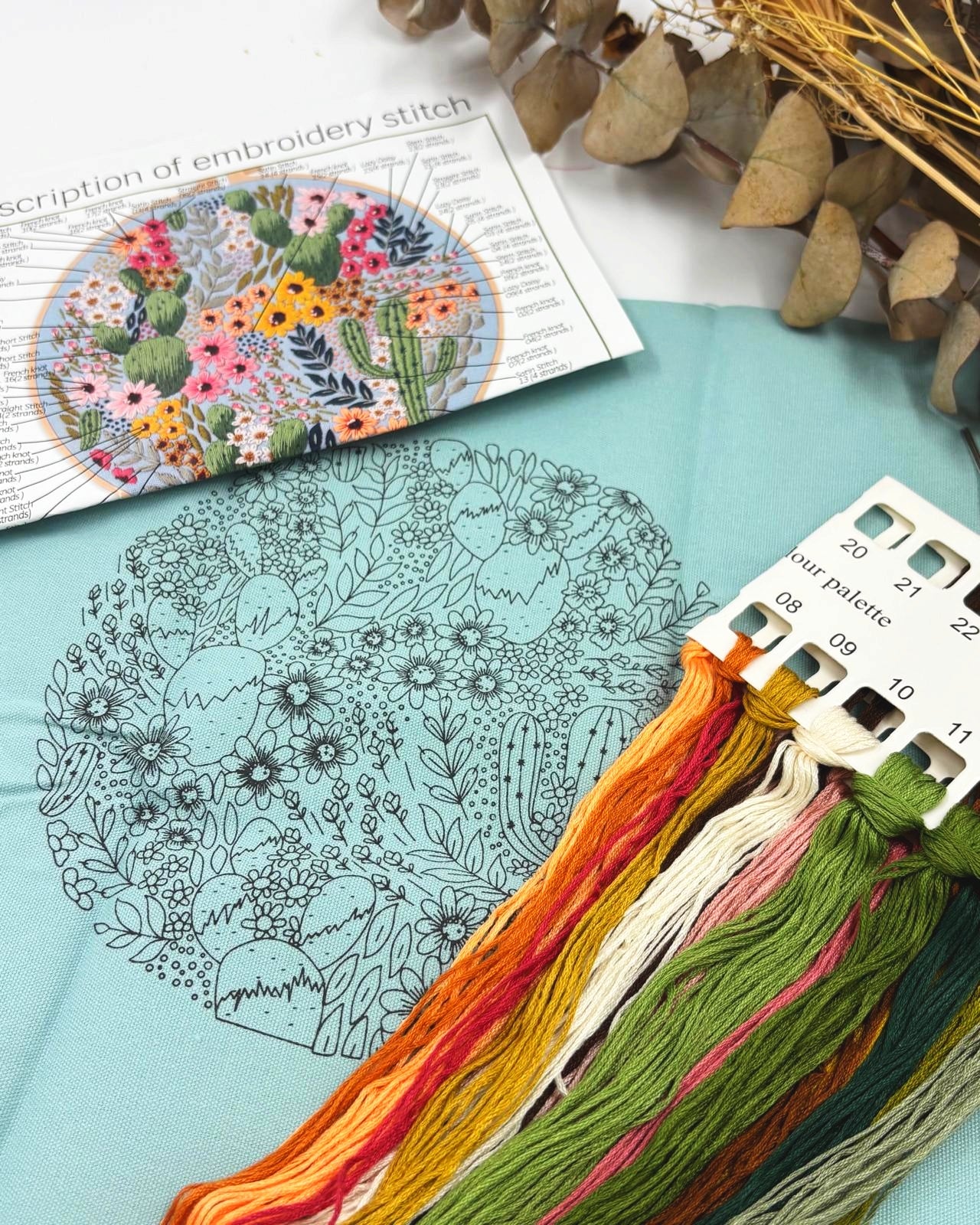 Embroidery Kit - Flower Collage