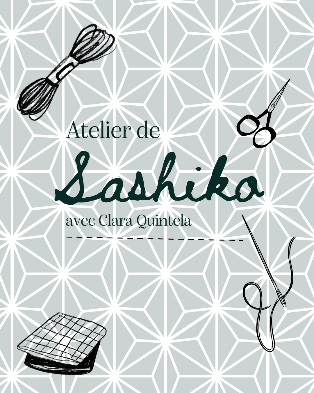 Atelier de sashiko (niveau débutant)