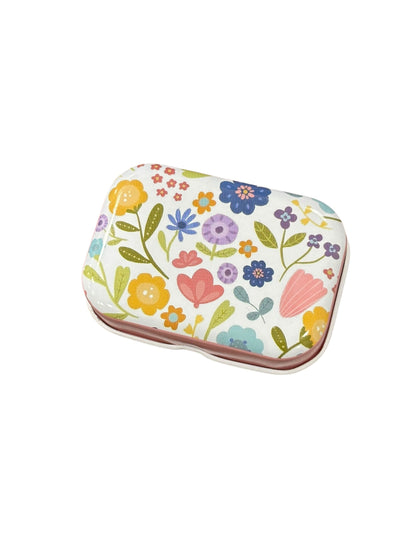 Retangular Floral Metal Box with 8 Stitch Markers