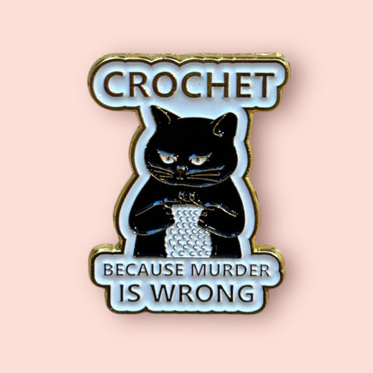 Crochet Cat Enamel Pins