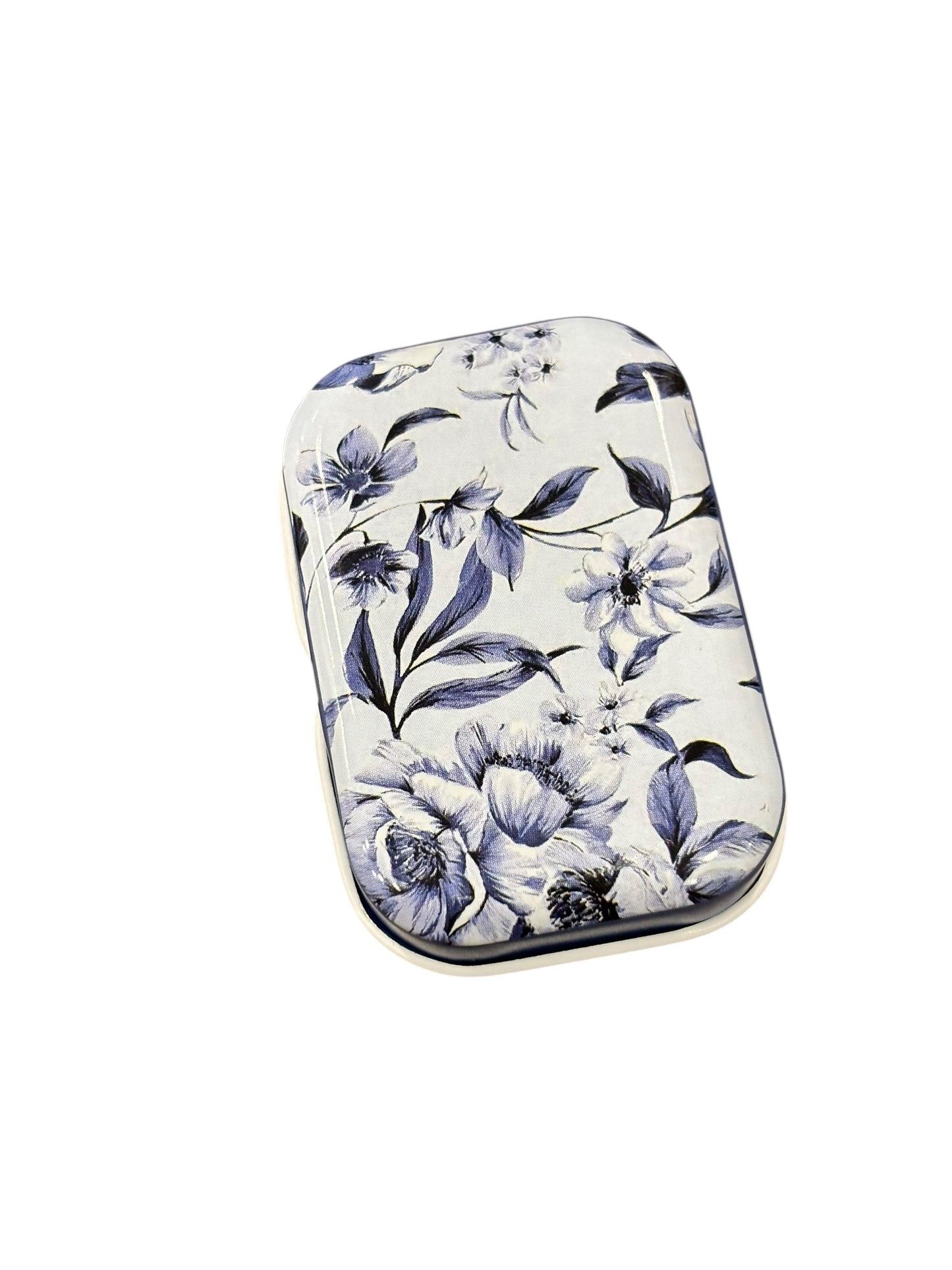 Retangular Floral Metal Box with 8 Stitch Markers