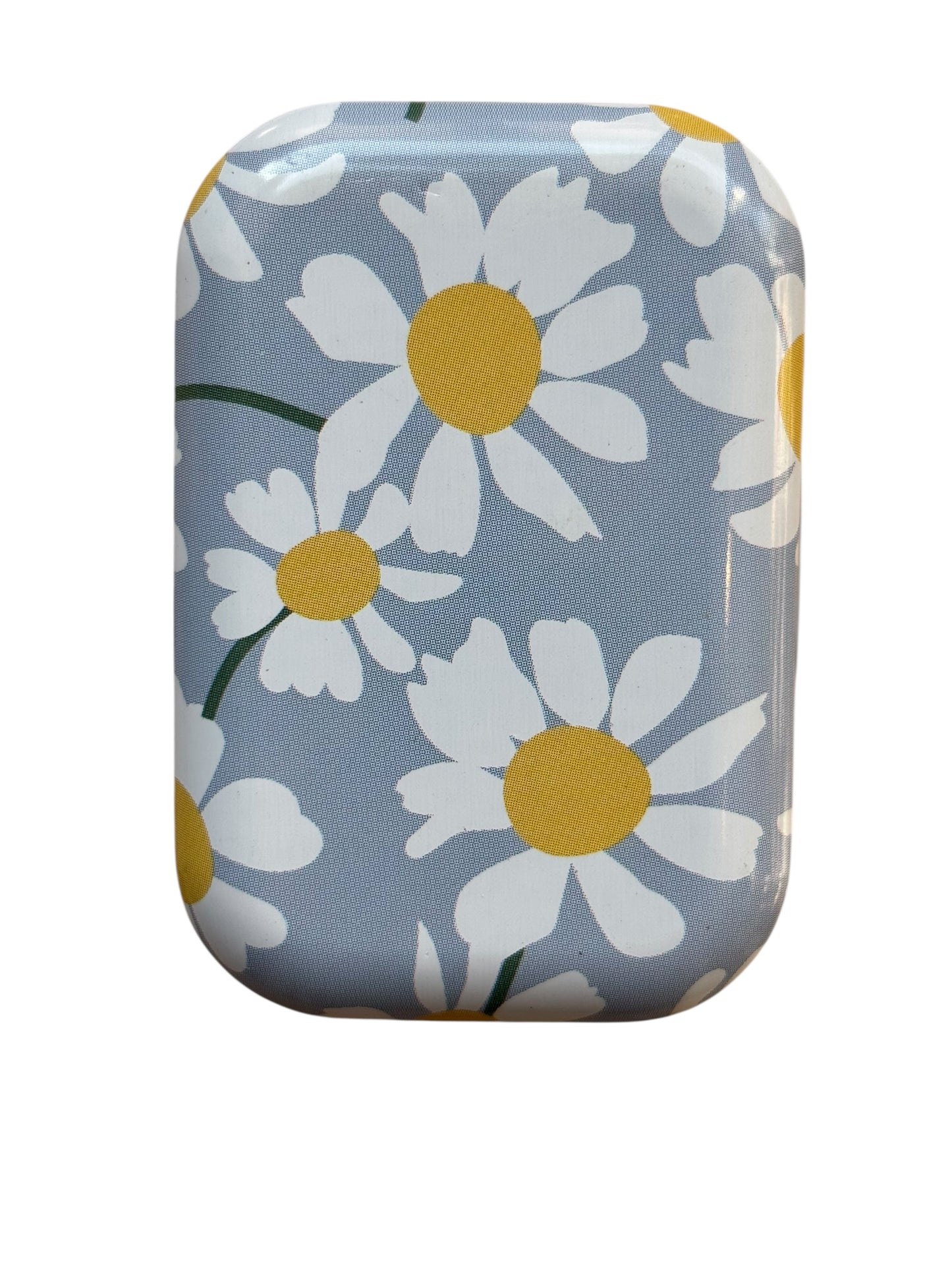 Tiny Retangular Floral Metal Box with 8 Stitch Markers