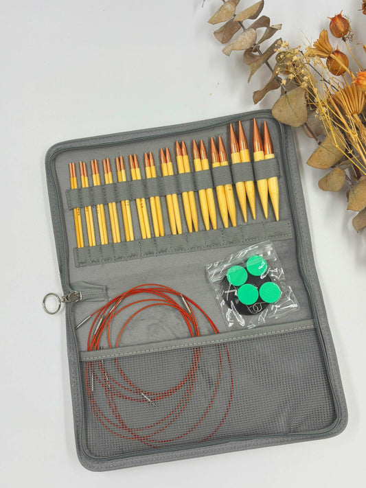 Interchangeable Knitting Needle Kit - 5" Bamboo