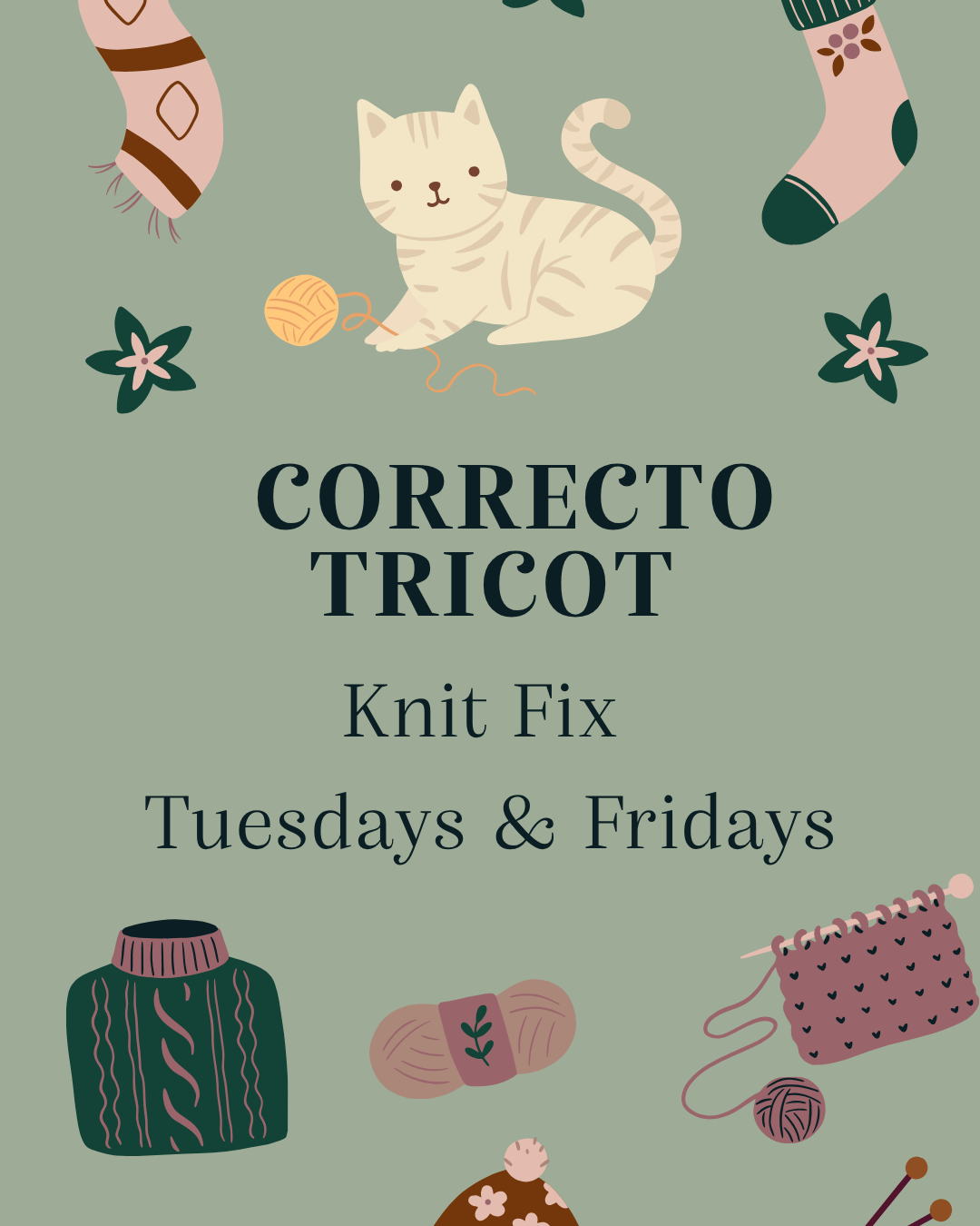 CORRECTO TRICOT - Knit Fix Tuesdays & Fridays