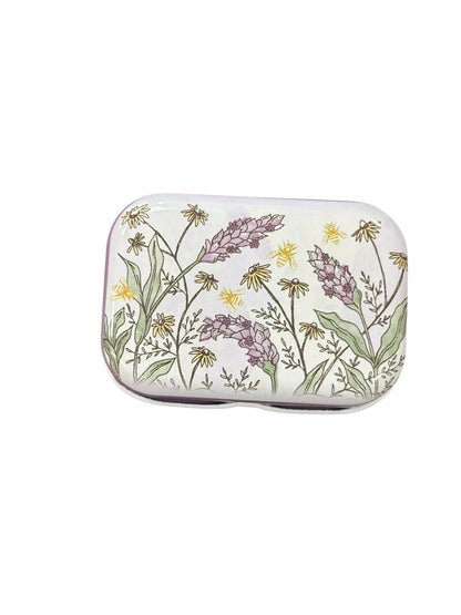 Retangular Floral Metal Box with 8 Stitch Markers