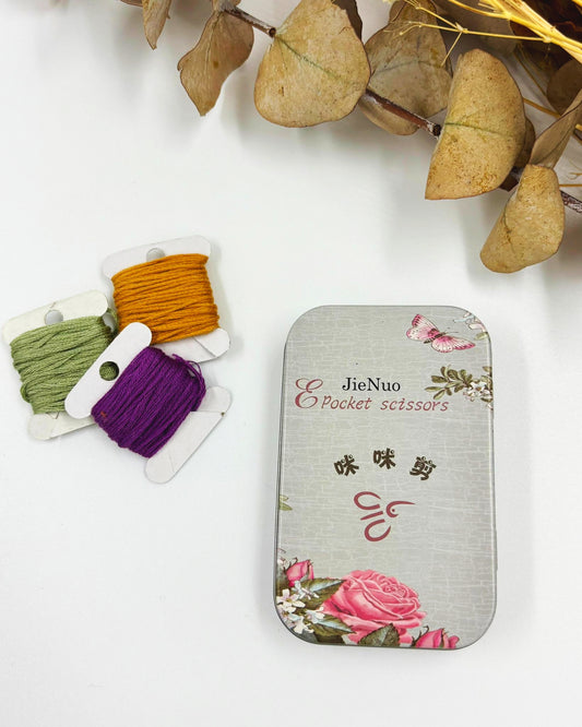 Mini floral embroidery scissors - cuteness overload
