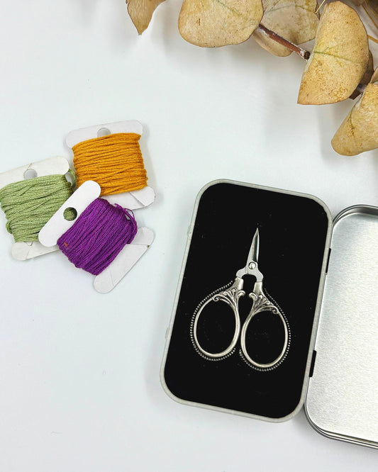 Mini floral embroidery scissors - cuteness overload