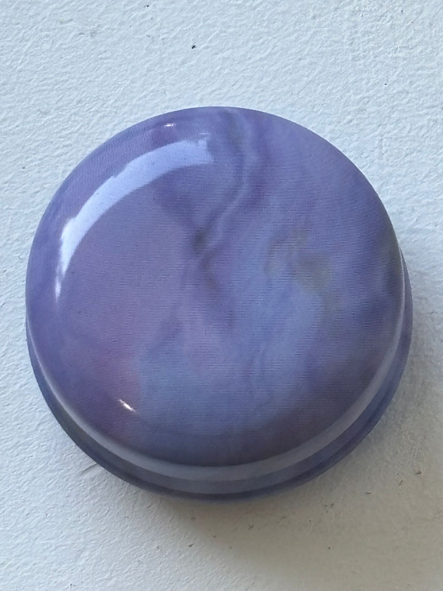 Tiny Round Marbled Metal Box with 8 Stitch Markers