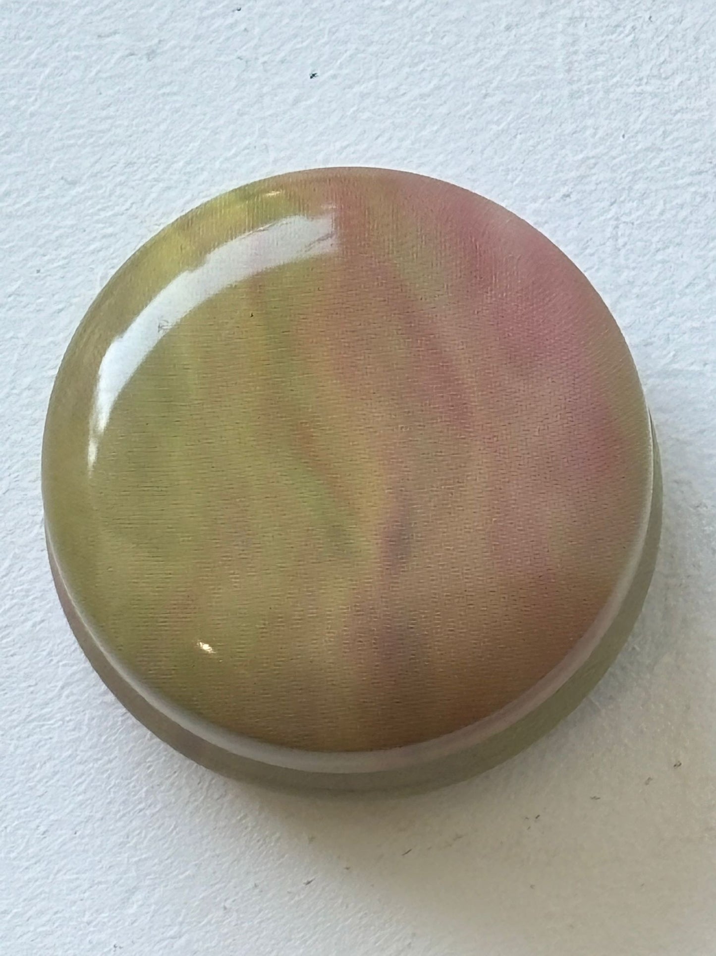 Tiny Round Marbled Metal Box with 8 Stitch Markers