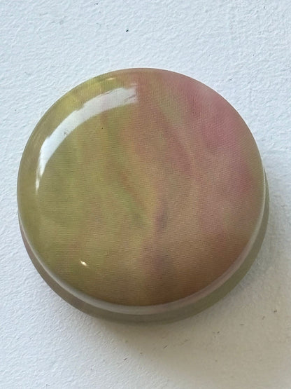 Tiny Round Marbled Metal Box with 8 Stitch Markers