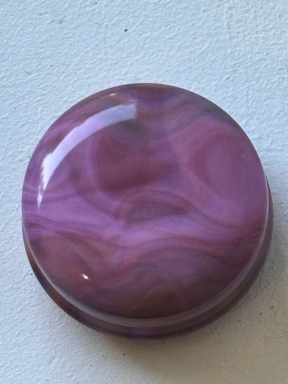 Tiny Round Marbled Metal Box with 8 Stitch Markers