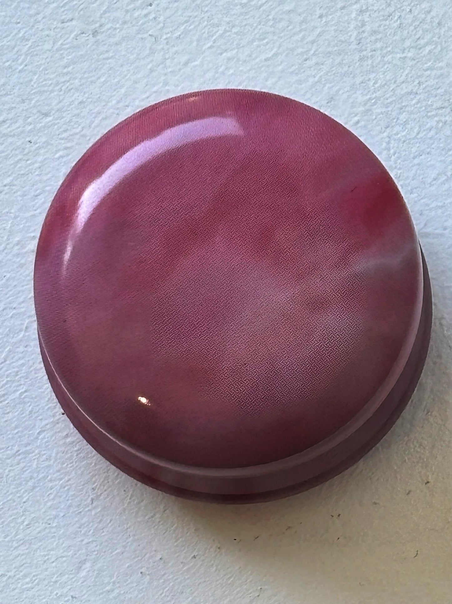 Tiny Round Marbled Metal Box with 8 Stitch Markers