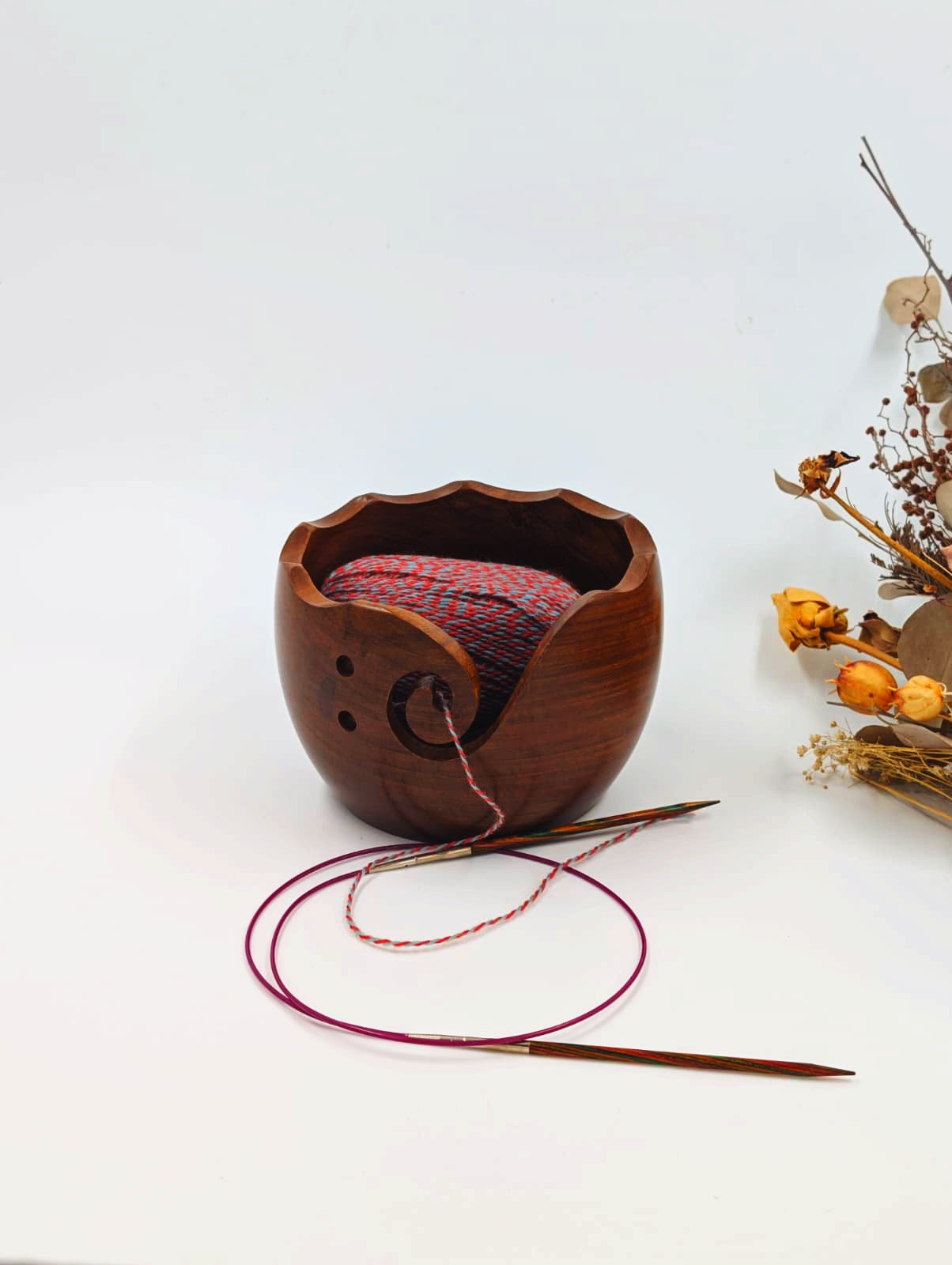 Wooden Yarn Bowl