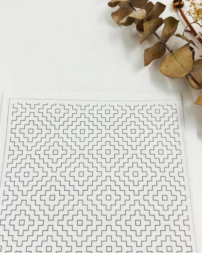 Sashiko Peel And Stick Sheets - Ready-to-Use Traditional Patterns