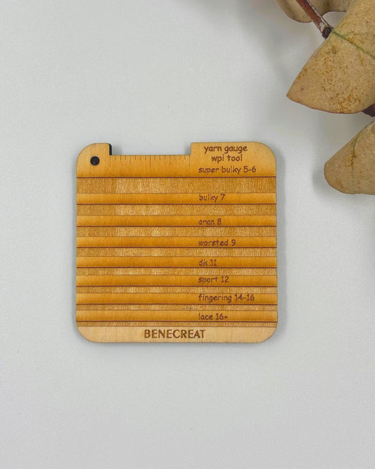 Wooden Yarn Gauge - WPI Tool