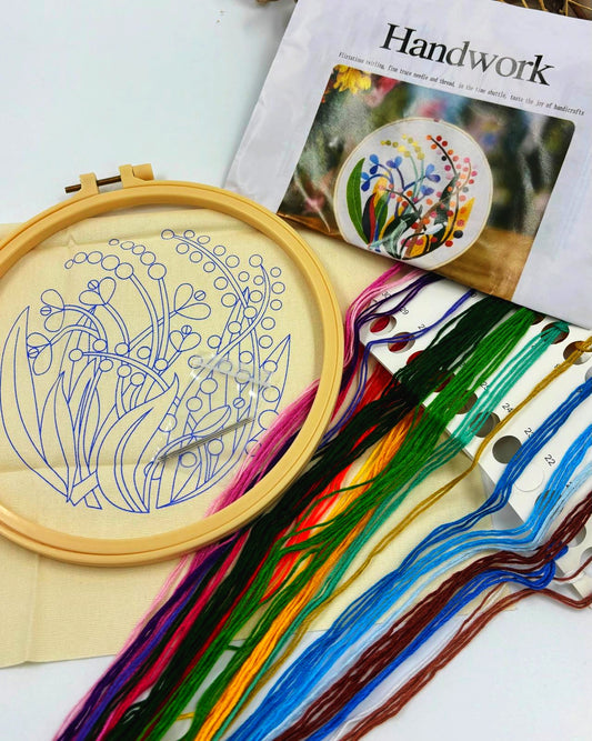 Embroidery Kit  - Abtract Floral