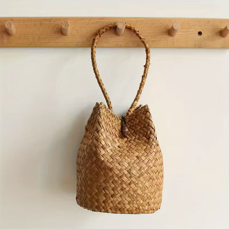 Natural Straw Project Bag