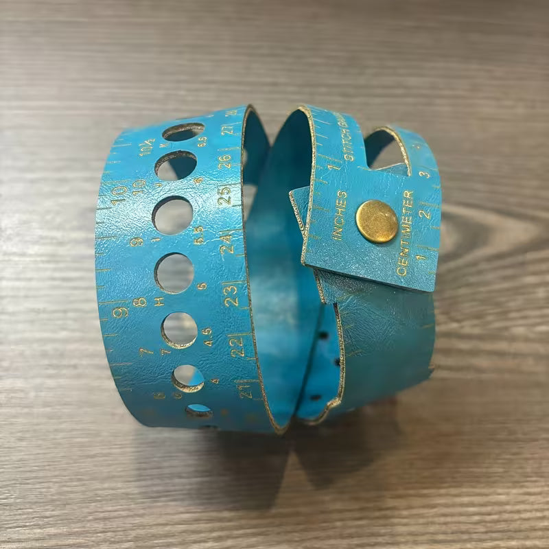 7-in-1 Faux Leather Wrist Wrap Ruler &amp; Stitch Gauge