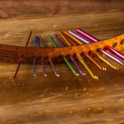 7-in-1 Faux Leather Wrist Wrap Ruler &amp; Stitch Gauge