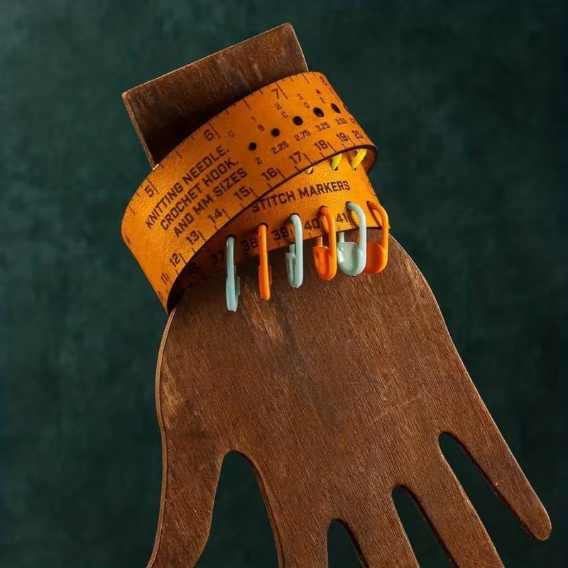 7-in-1 Faux Leather Wrist Wrap Ruler &amp; Stitch Gauge