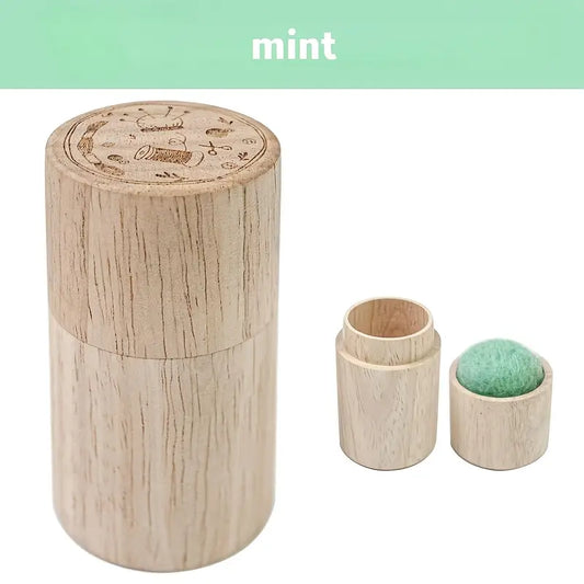 Portable Wooden Sewing Needle Storage With a Pin Cushion