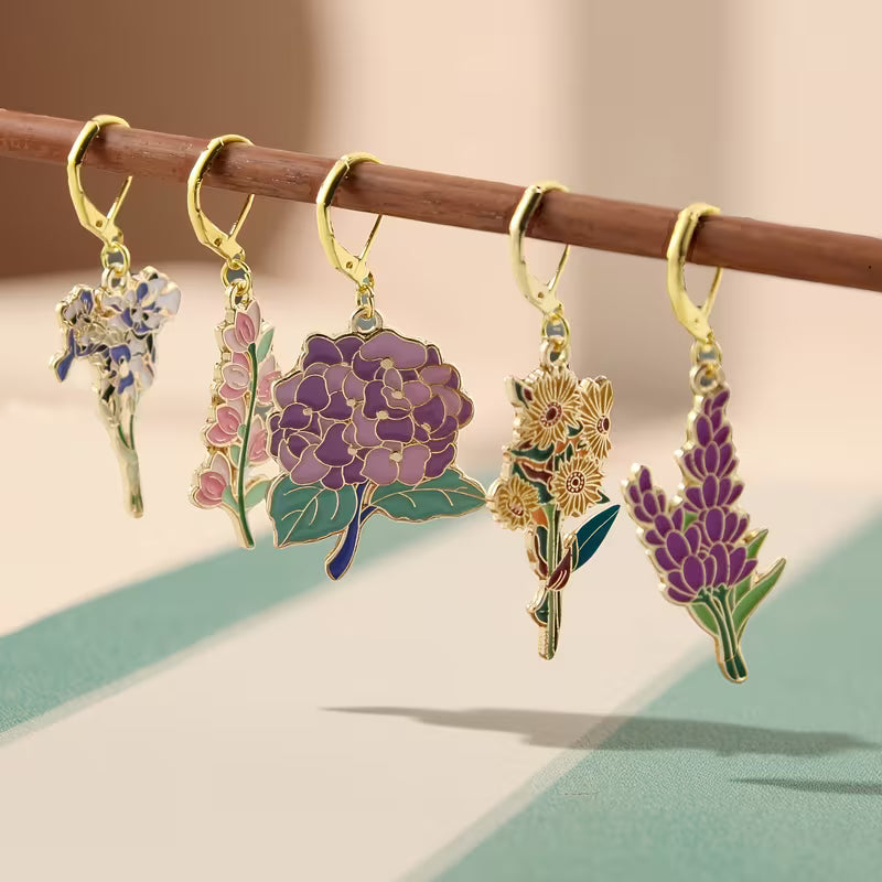 Stitch Markers - flowers