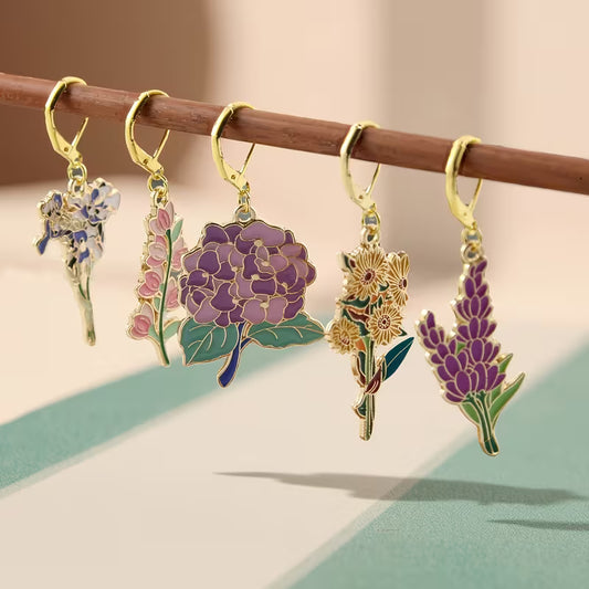 Stitch Markers - flowers