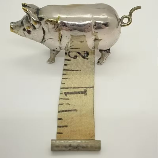 Antique Style Pig Tape Measure